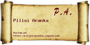 Pilisi Aranka névjegykártya